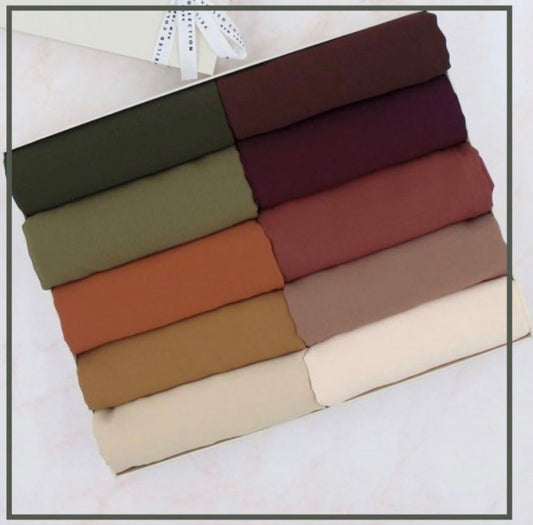 Georgette Chiffon Hijab-Bundle of 10